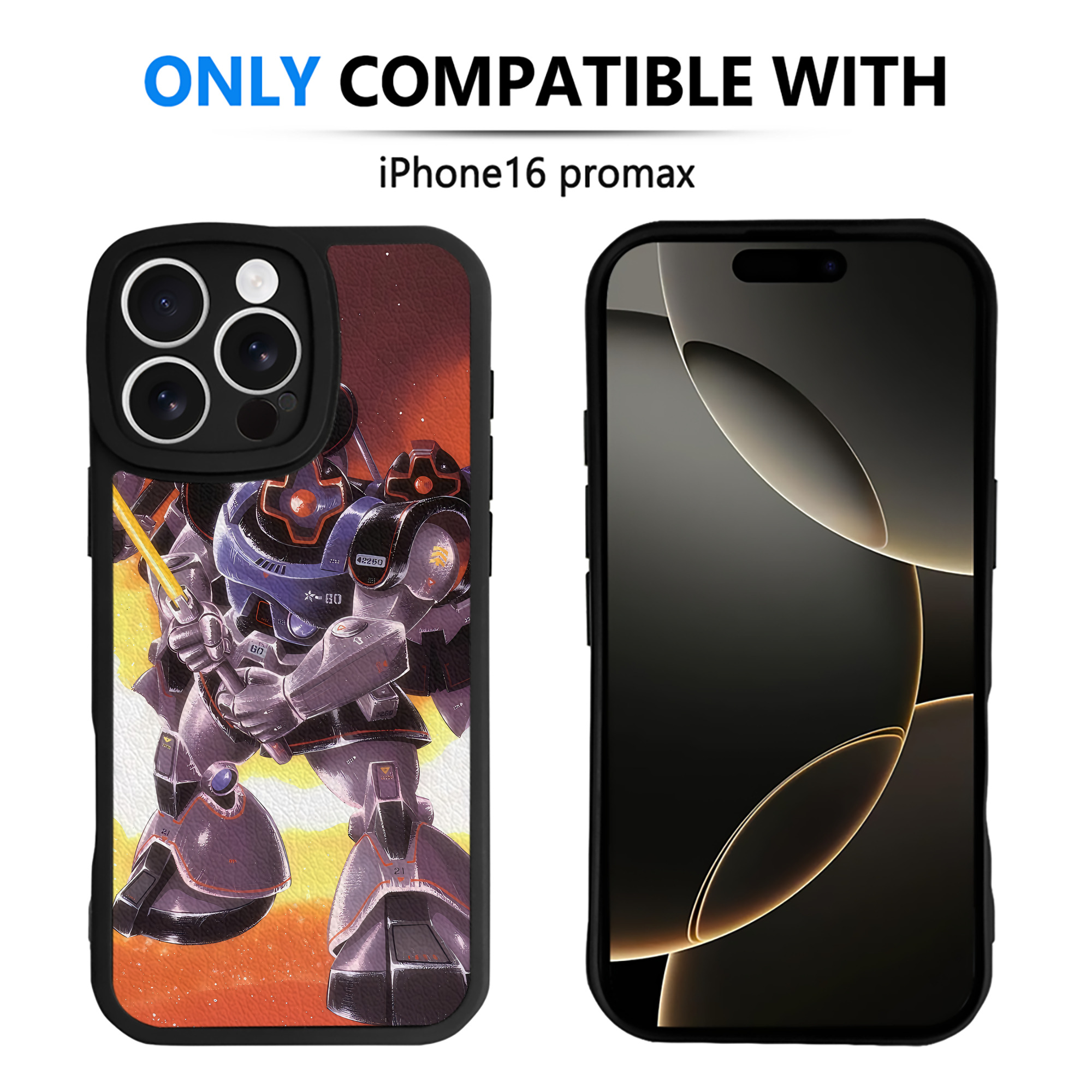 （画像用） 機動戦士ガンダム Mobile Suit Gundam 【iPhone 16シリーズ対応】シリコンスマホケース（レザー調） 材質：シリコン